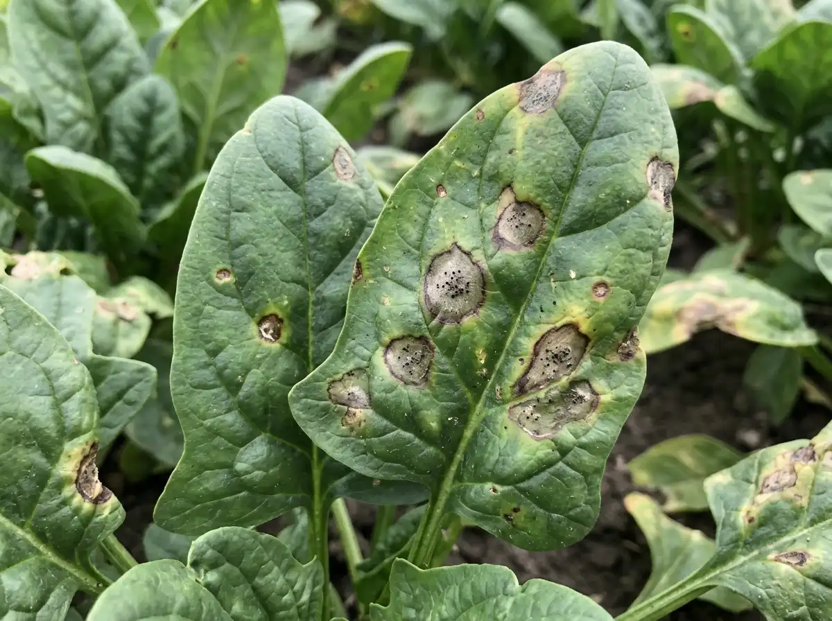 Anthracnose in Spinach, sur Épinard, Fungal