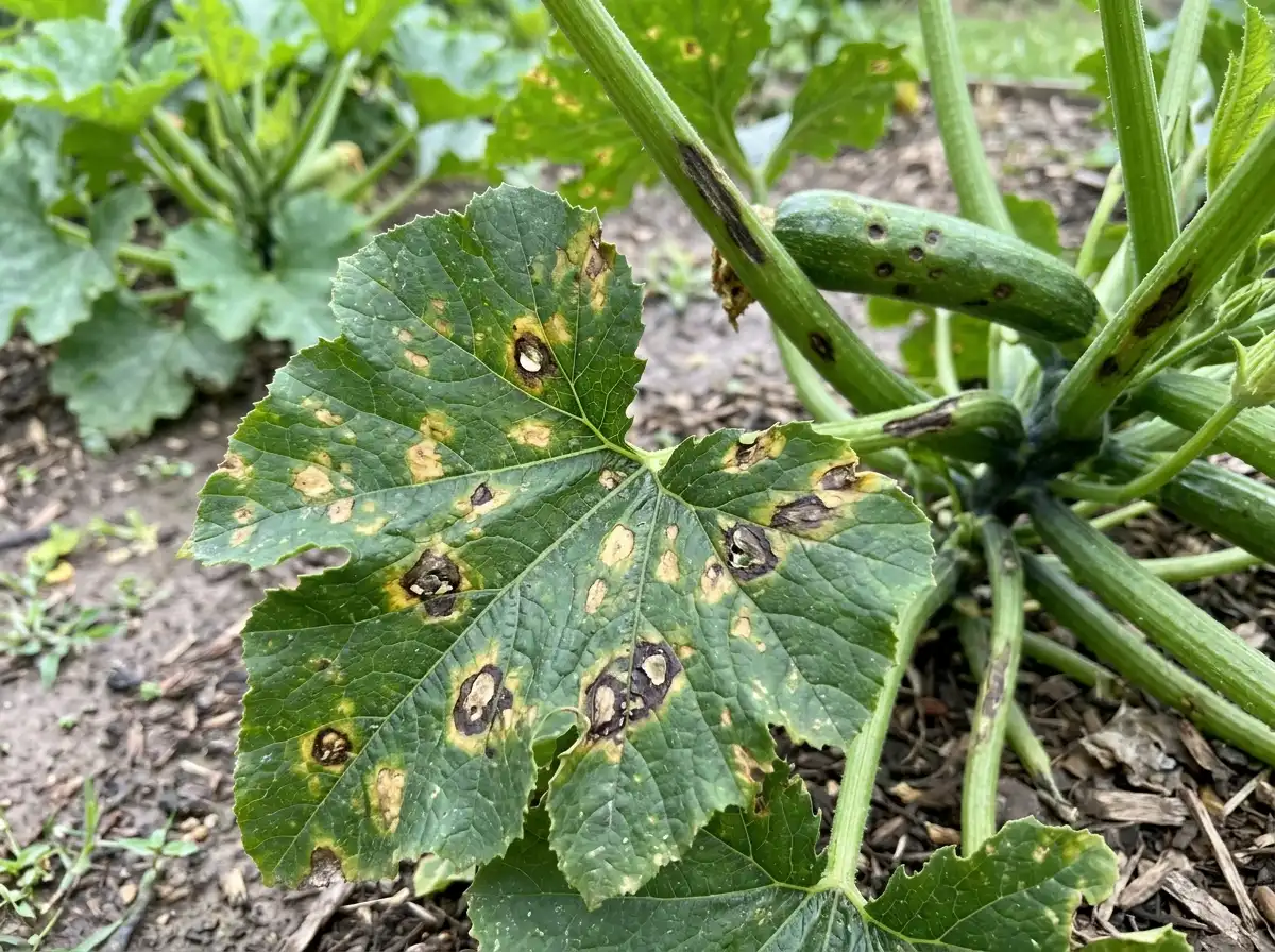 Anthracnose in Zucchini, sur Courge, Fungal