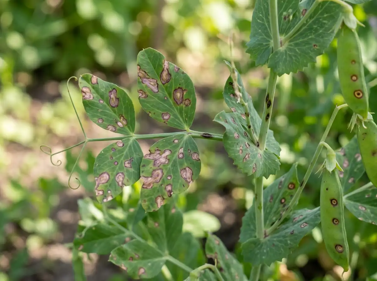 Ascochyta blight in Pea, sur Le Pois, Fungal