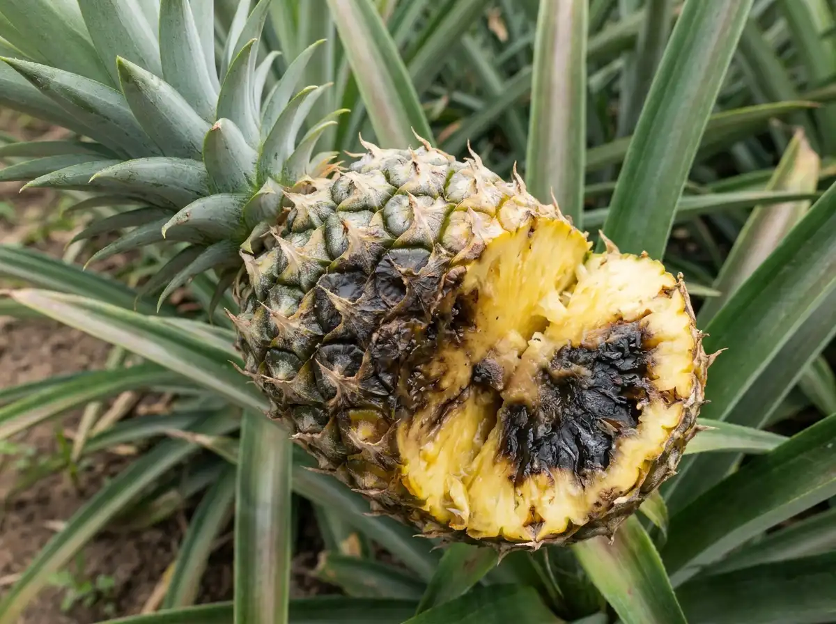 Black rot in Pineapple, sur L'ananas, Fungal