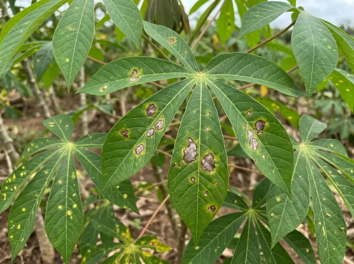 Brown leaf spot in Manioc, sur Manioc, Fungal