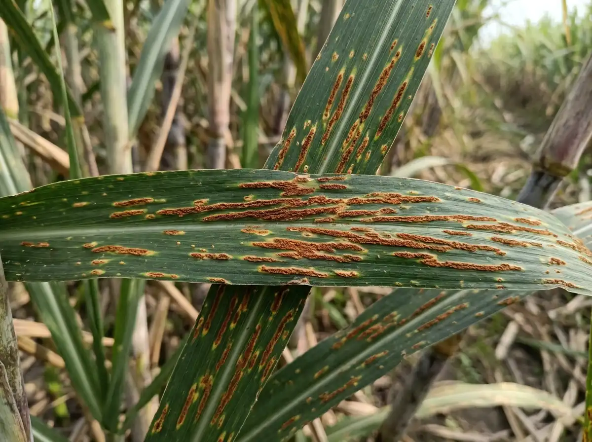 Brown Rust in Sugarcane, sur La Canne À Sucre, Fungal
