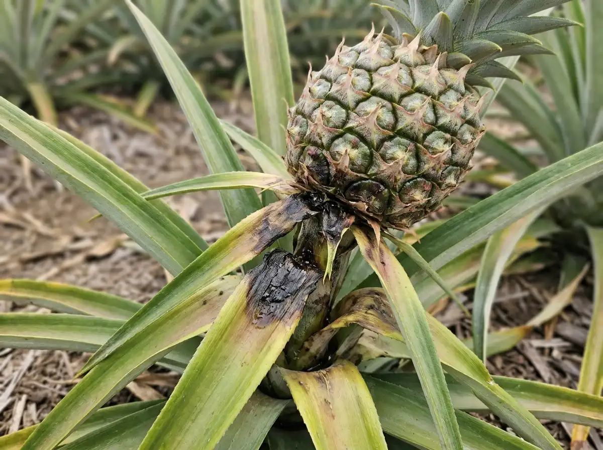 Butt rot in Pineapple, sur L'ananas, Fungal