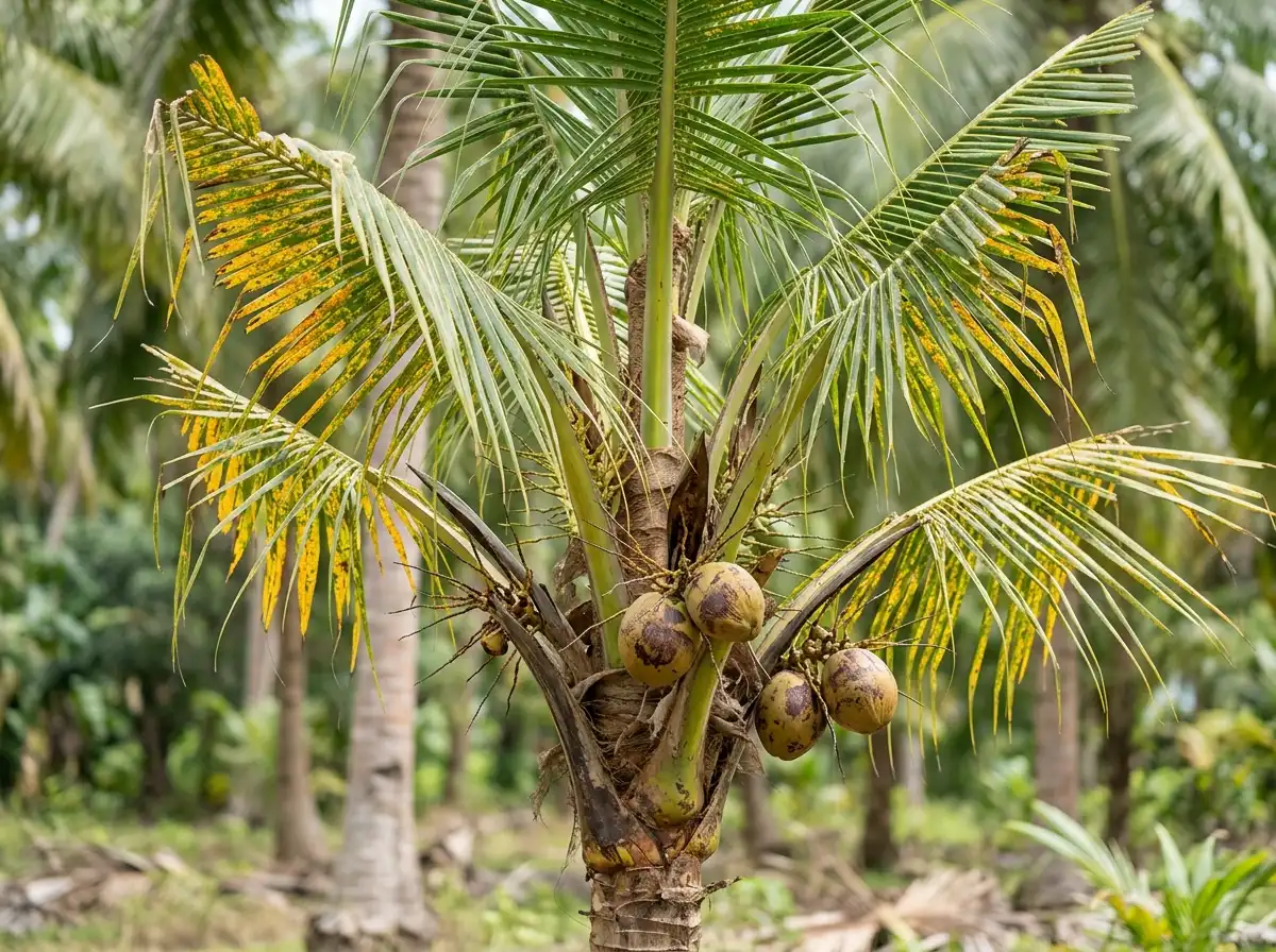 Cadang-cadang disease in Coconut Palm, on Coconut Palm, Viroid