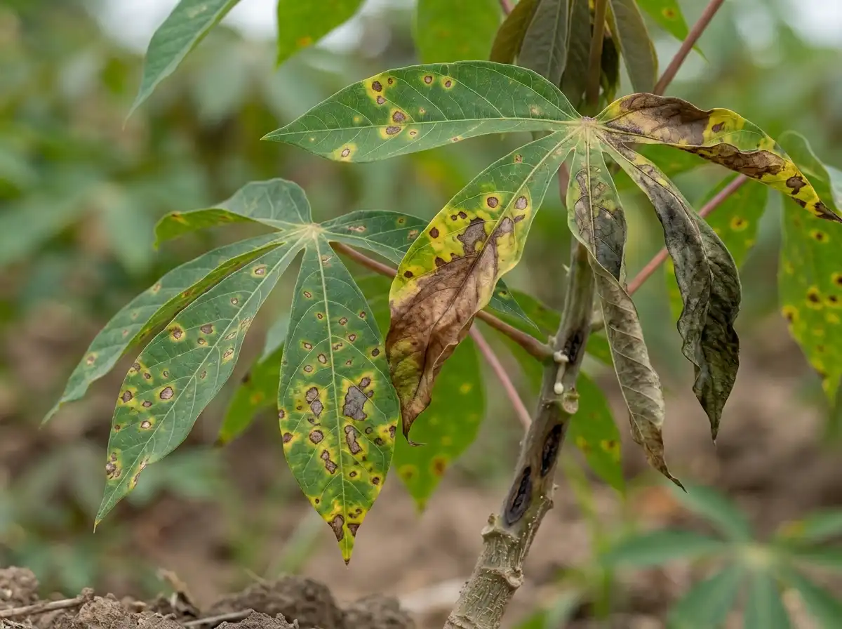Cassava Bacterial Blight in Cassava, sur Manioc, Bacterial