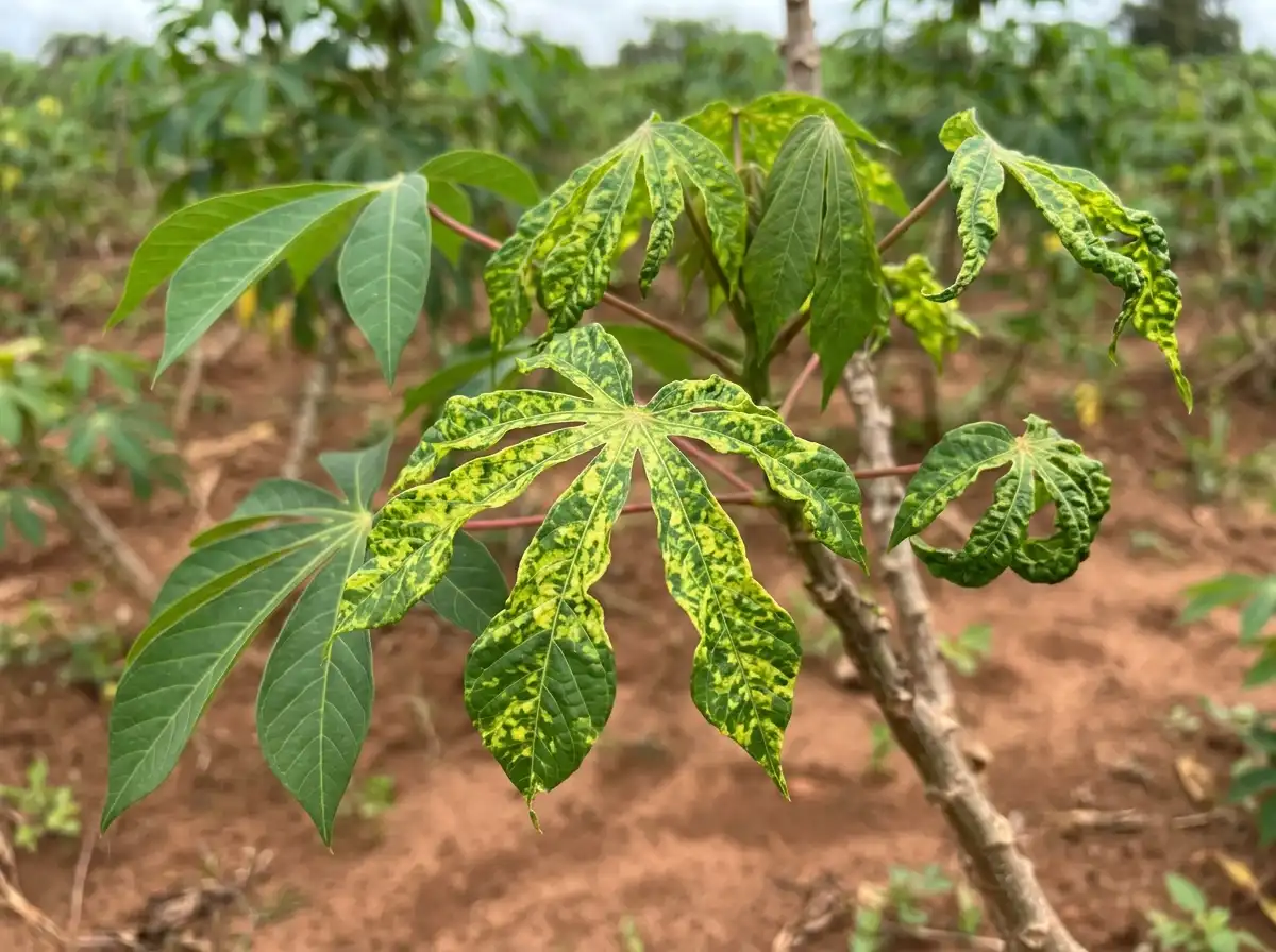 Cassava Mosaic Disease in Cassava, sur Manioc, Viral
