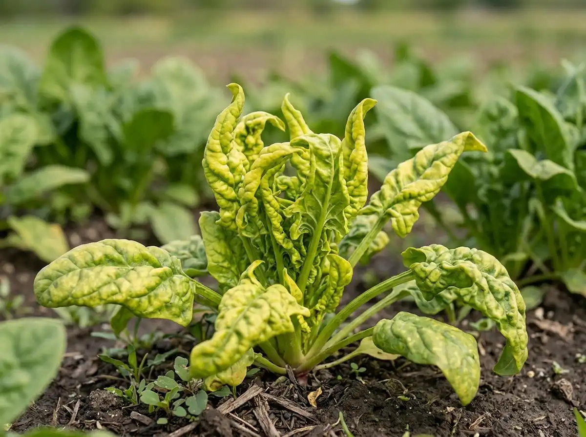 Curly Top in Spinach, on Spinach, Viral