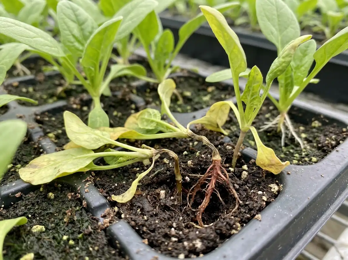 Damping-Off and Root Rot in Spinach, sur Épinard, Oomycete