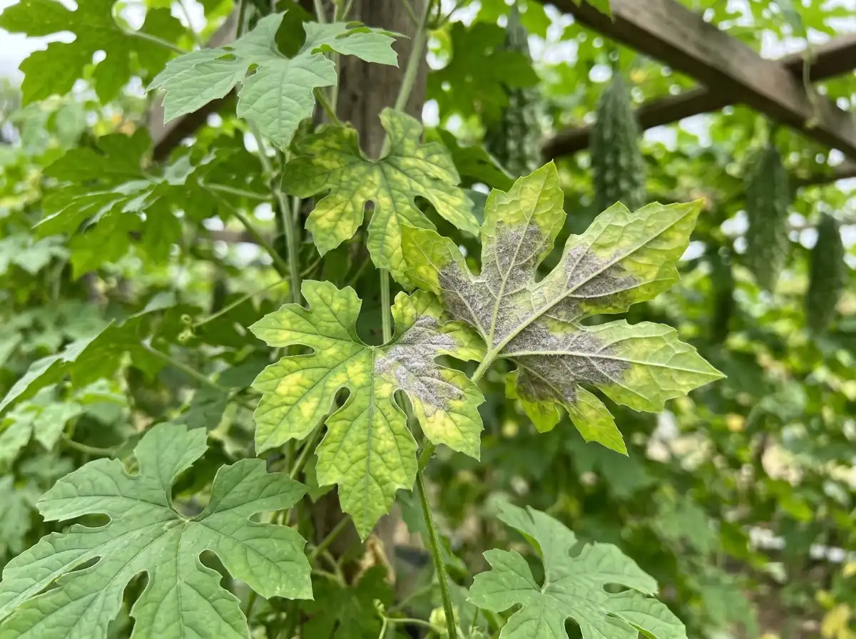 Downy mildew in Bitter, sur Le Melon Amer, Oomycete