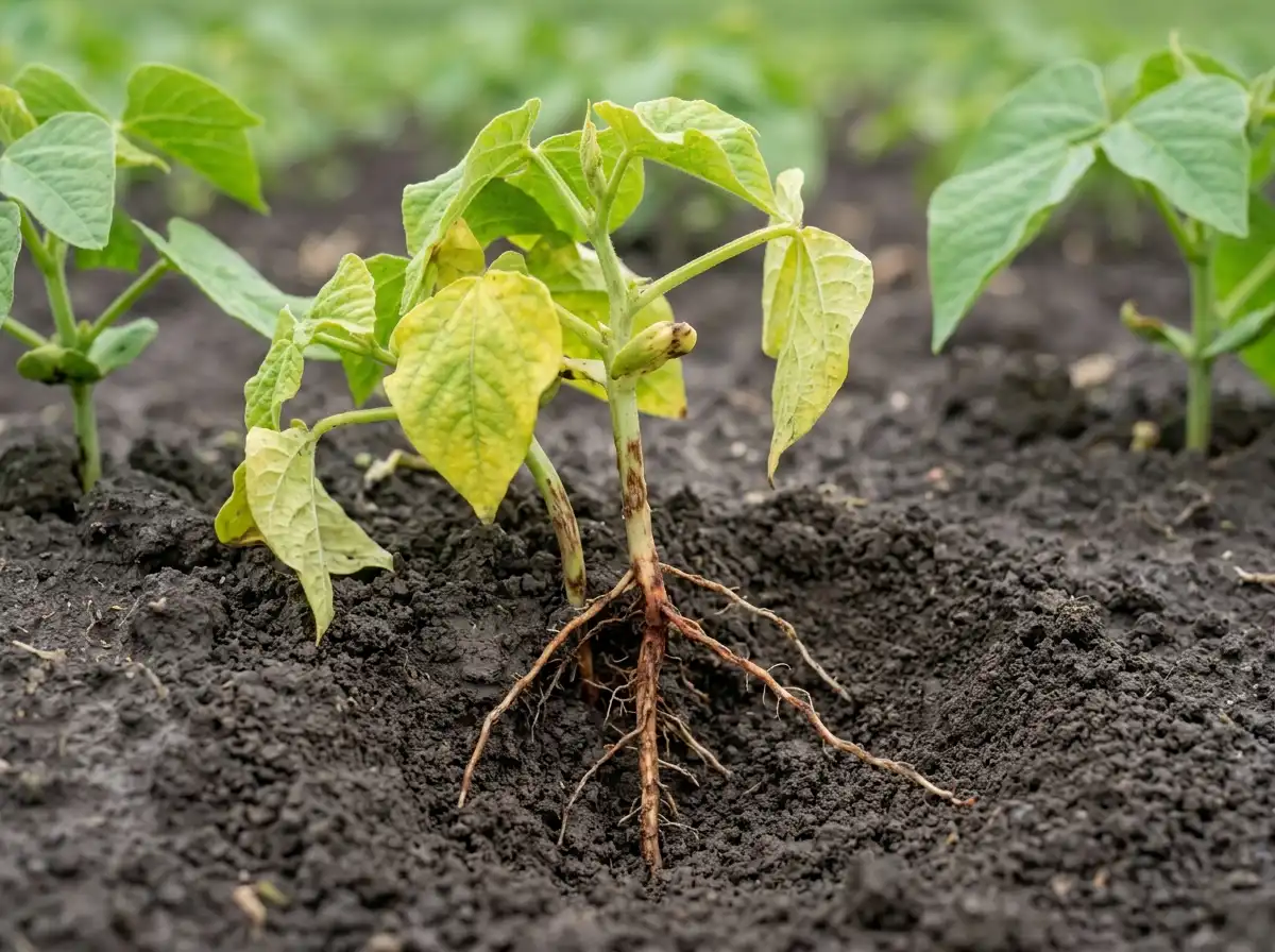 Fusarium Root Rot in Bean, sur Haricot Commun, Fungal