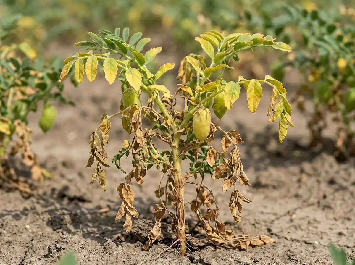 Fusarium wilt in Chickpea, sur Le Pois Chiche, Fungal