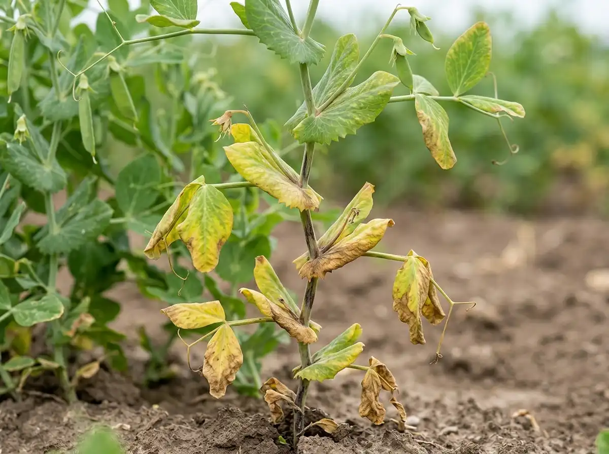 Fusarium wilt in Pea, sur Le Pois, Fungal