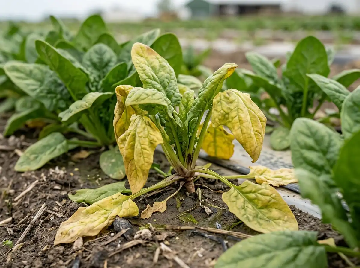 Fusarium Wilt in Spinach, sur Épinard, Fungal