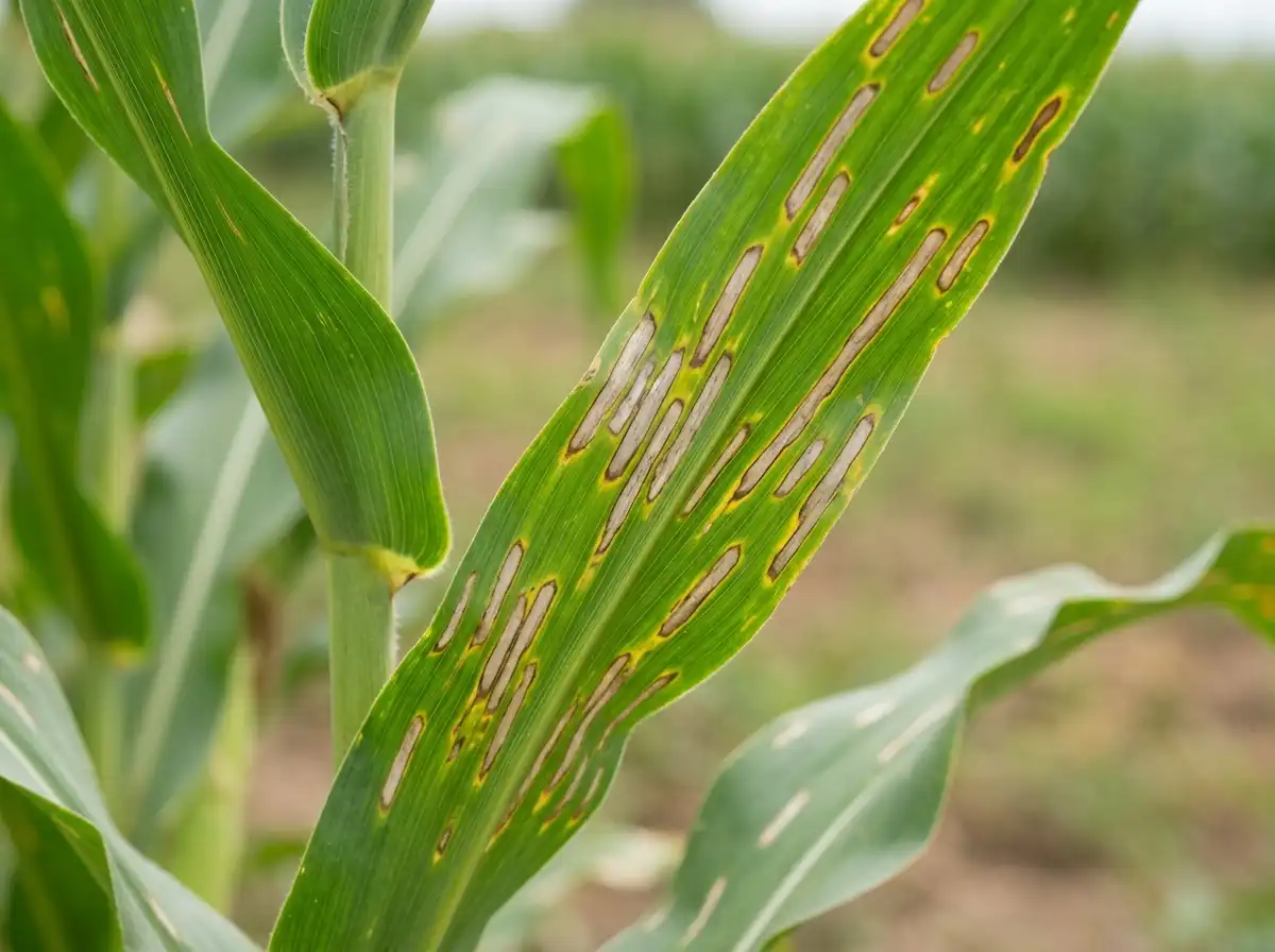 Gray leaf spot in Corn (syn. Maize), sur Le Maïs, Fungal