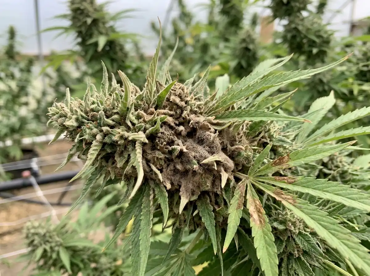 Gray mold in Hemp, sur Chanvre, Fungal