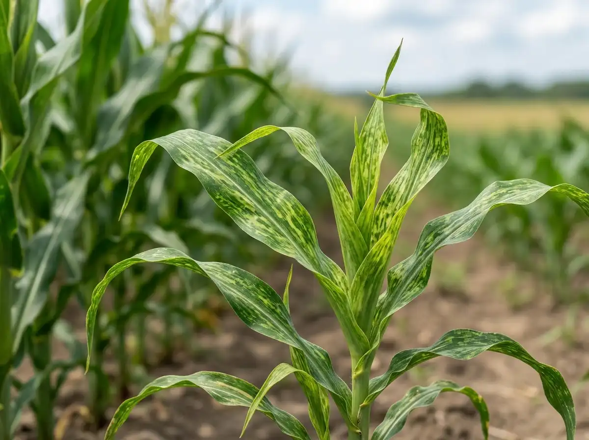 Maize dwarf mosaic in Corn (syn. Maize), on Maize, Viral