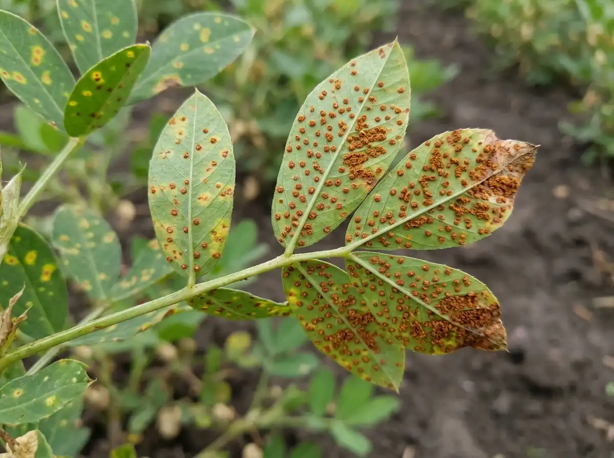 Peanut rust in Peanut, on Peanut, Fungal