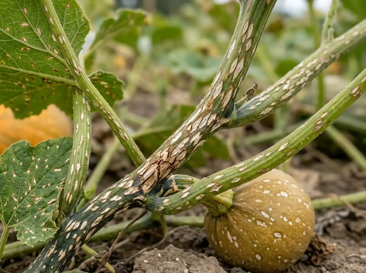 Plectosporium blight in Pumpkin, on American Pumpkin, Fungal