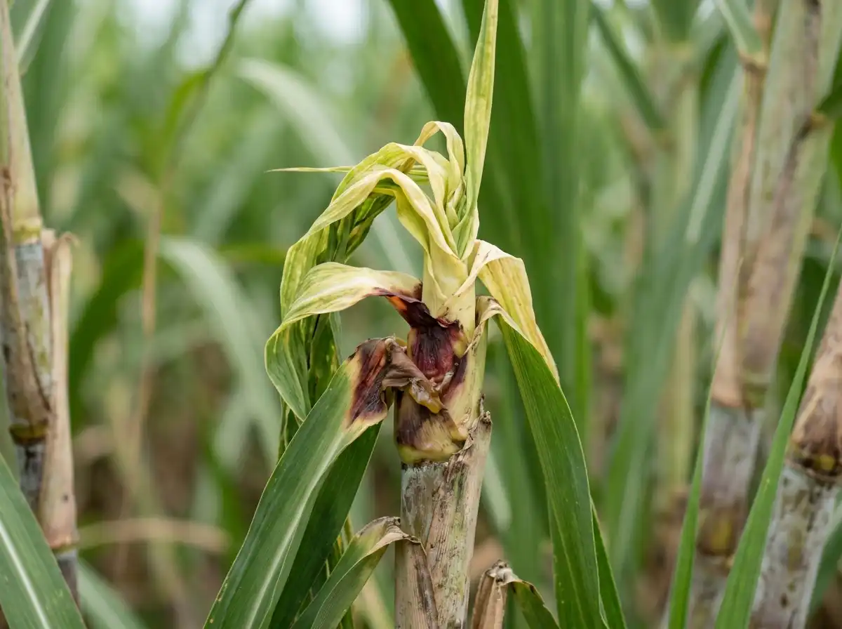 Pokkah Boeng in Sugarcane, on Sugarcane, Fungal