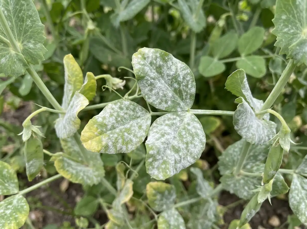 Powdery mildew in Pea, sur Le Pois, Fungal