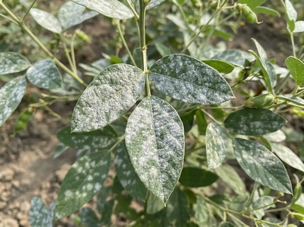 Powdery mildew in Pigeonpea, sur Le Pois Cajan, Fungal