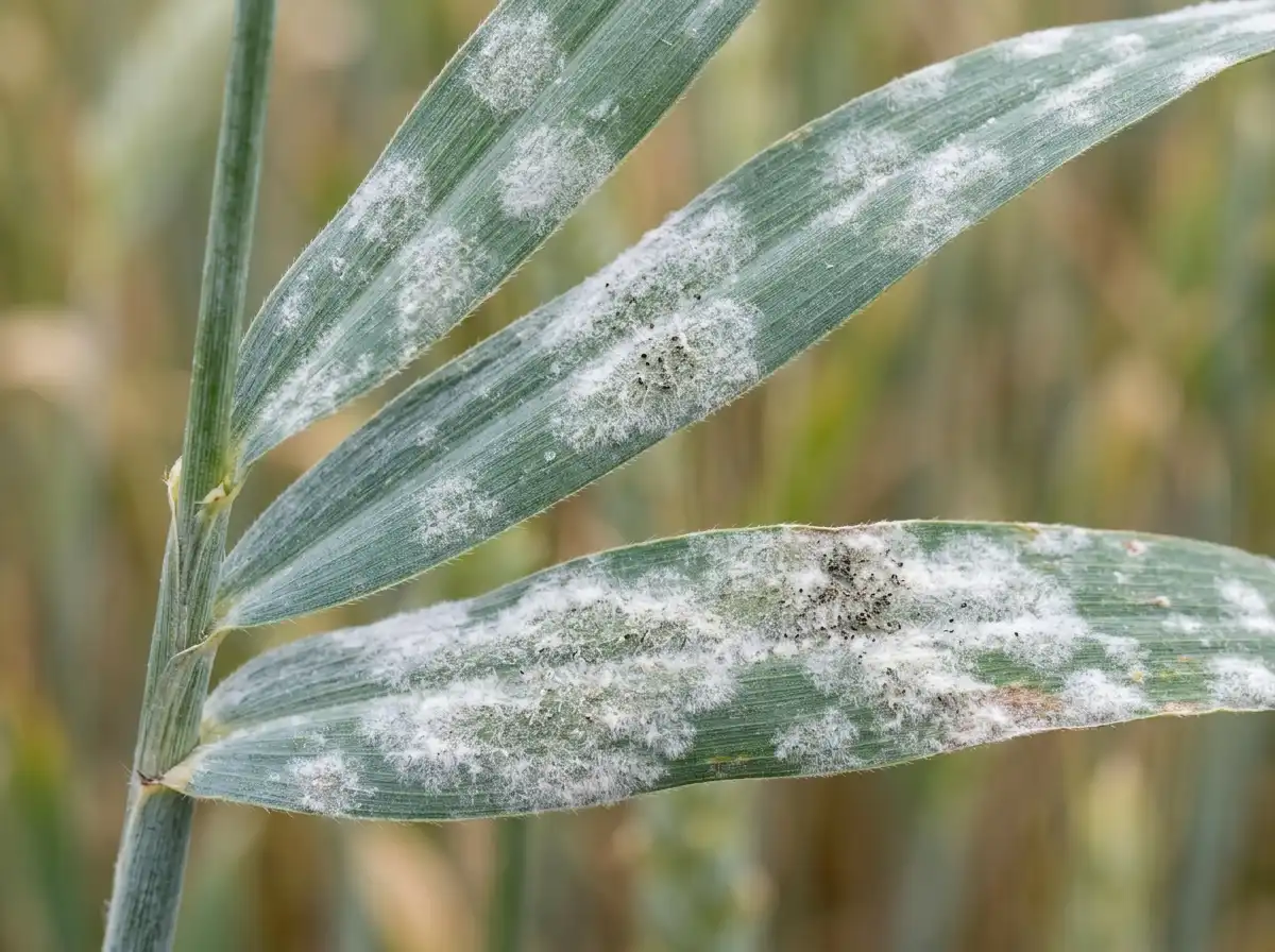 Powdery mildew in Rye, on Rye, Fungal