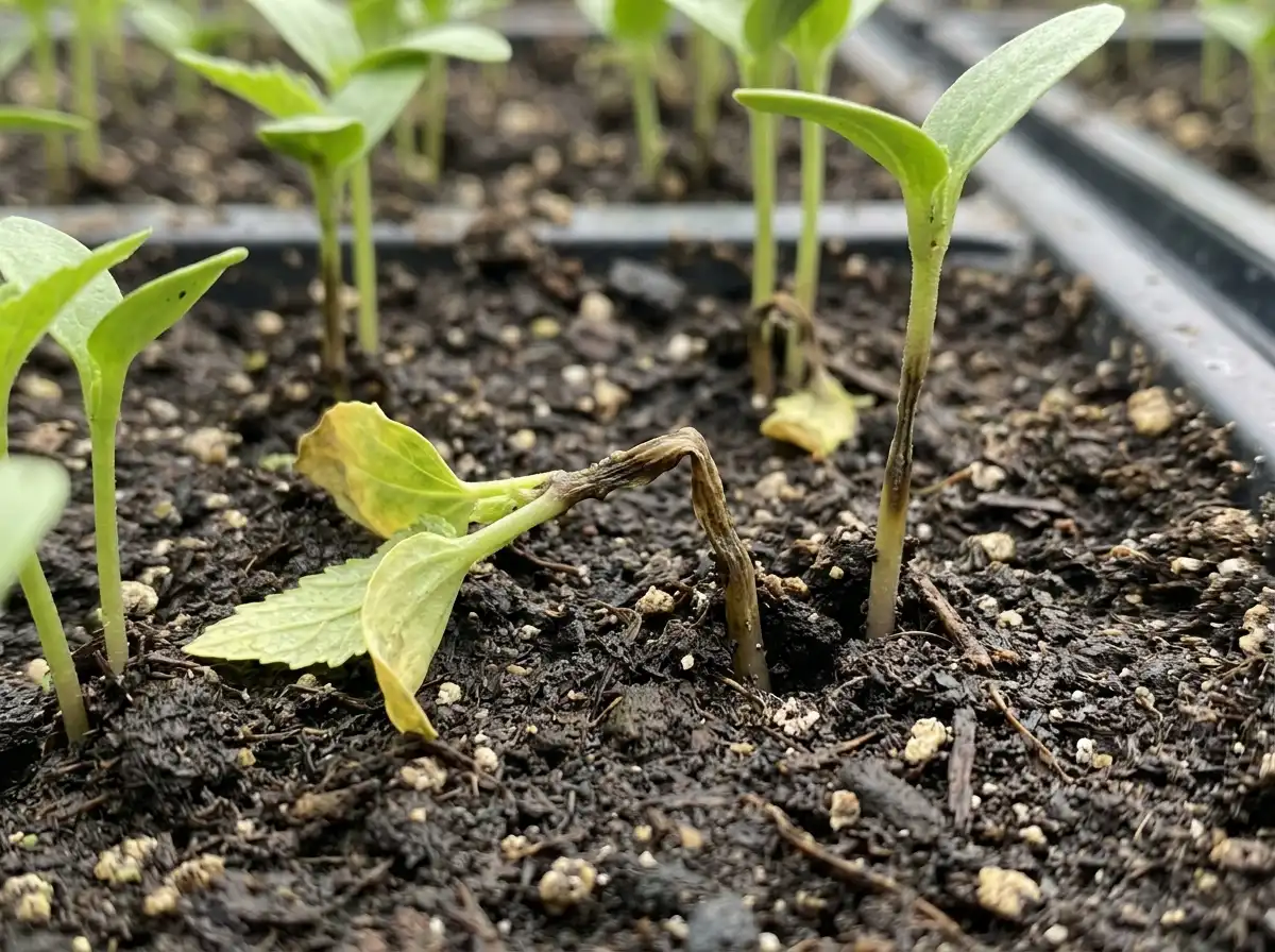 Rhizoctonia damping-off in Okra, sur Gombo, Fungal