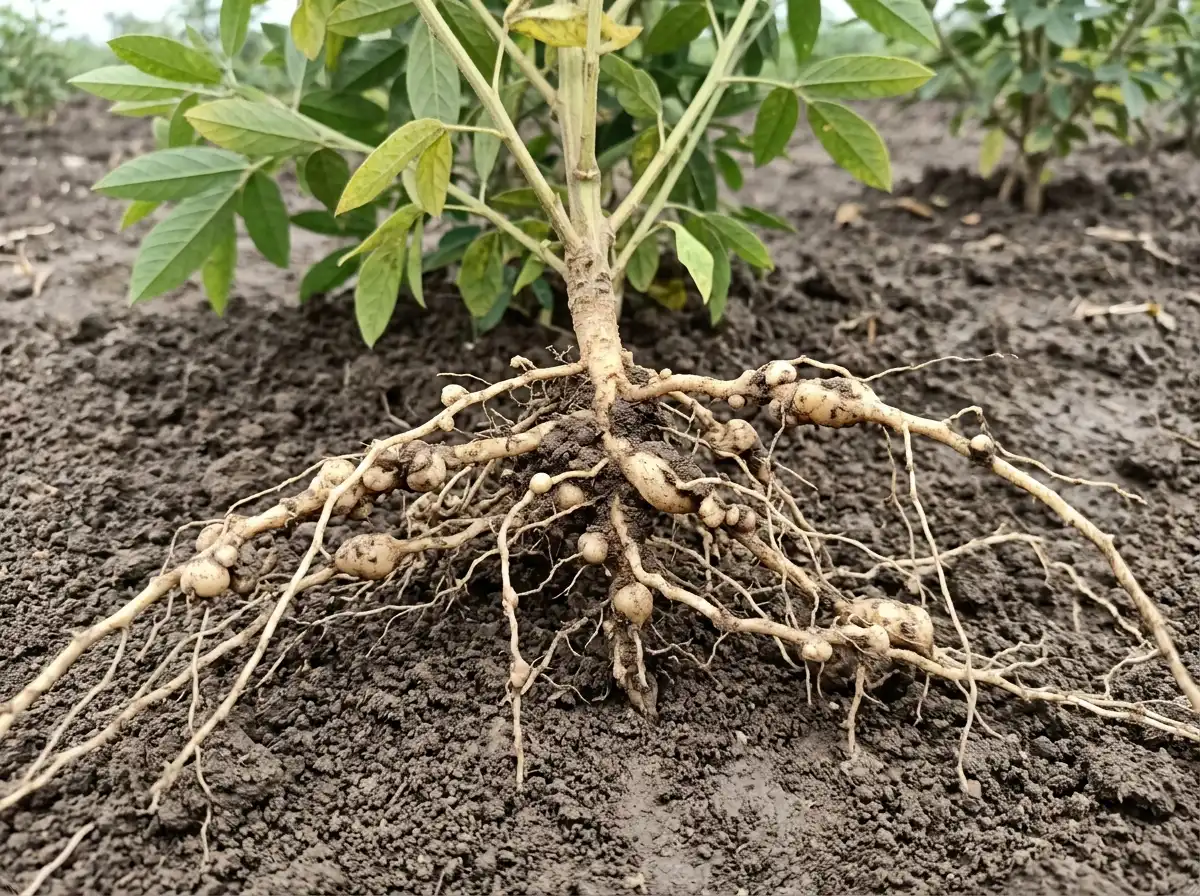 Root-knot in Pigeonpea, sur Le Pois Cajan, Nematode