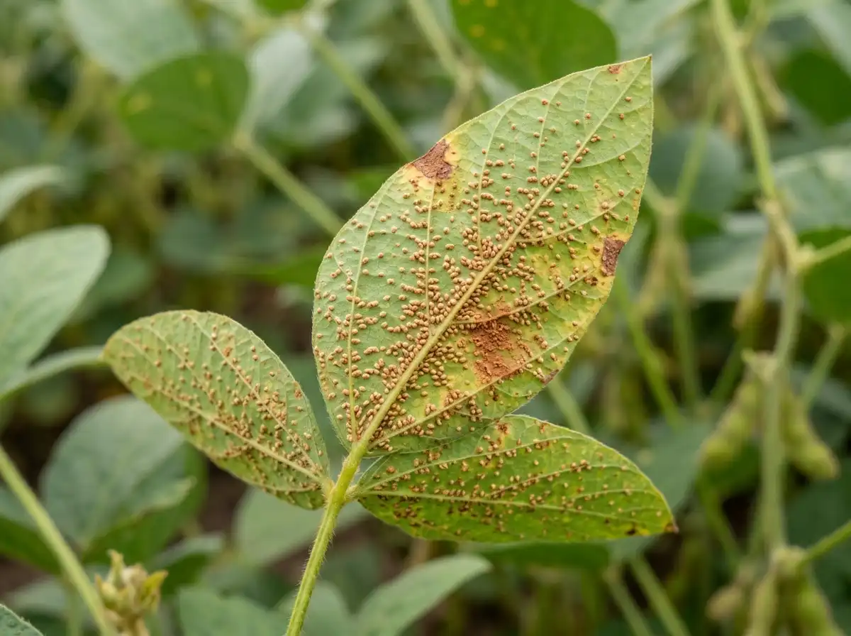Soybean rust in Soybean, on Soybean, Fungal