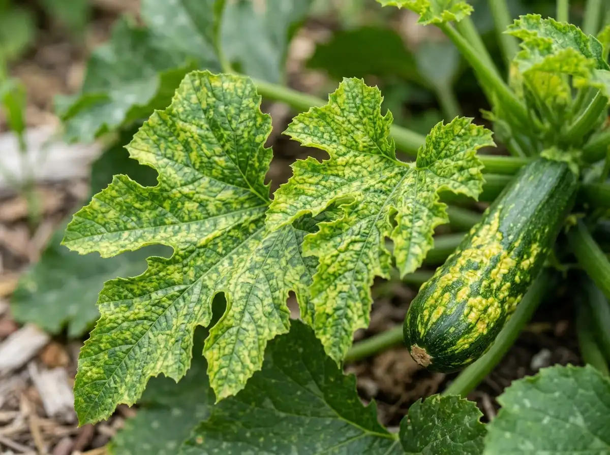 Squash mosaic in Zucchini, on American Pumpkin, Viral
