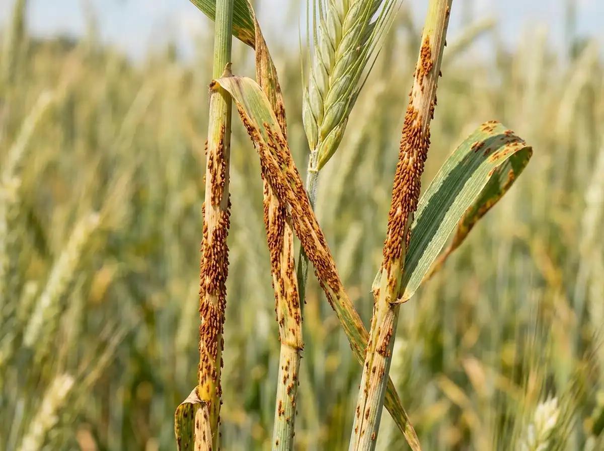 Stem rust in Rye, sur Le Seigle, Fungal