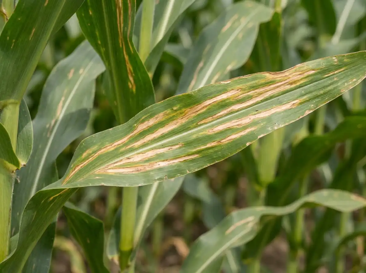 Stewart's wilt in Corn (syn. Maize), on Maize, Bacterial