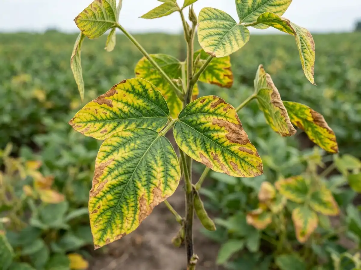 Sudden death syndrome in Soybean, on Soybean, Fungal