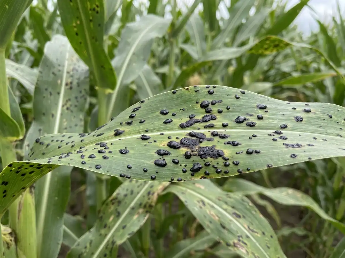 Tar spot in Corn (syn. Maize), sur Le Maïs, Fungal