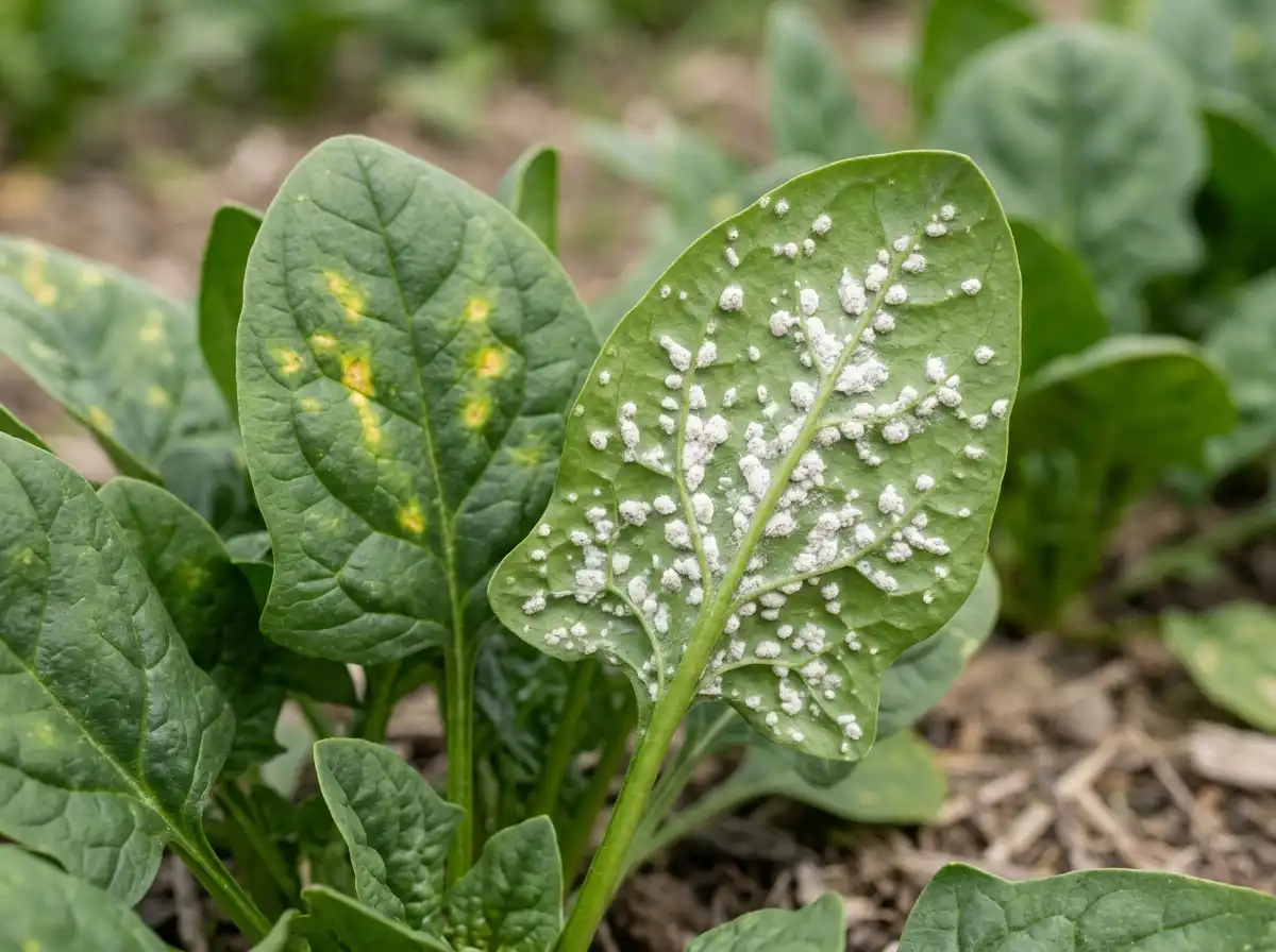 White Rust in Spinach, sur Épinard, Oomycete