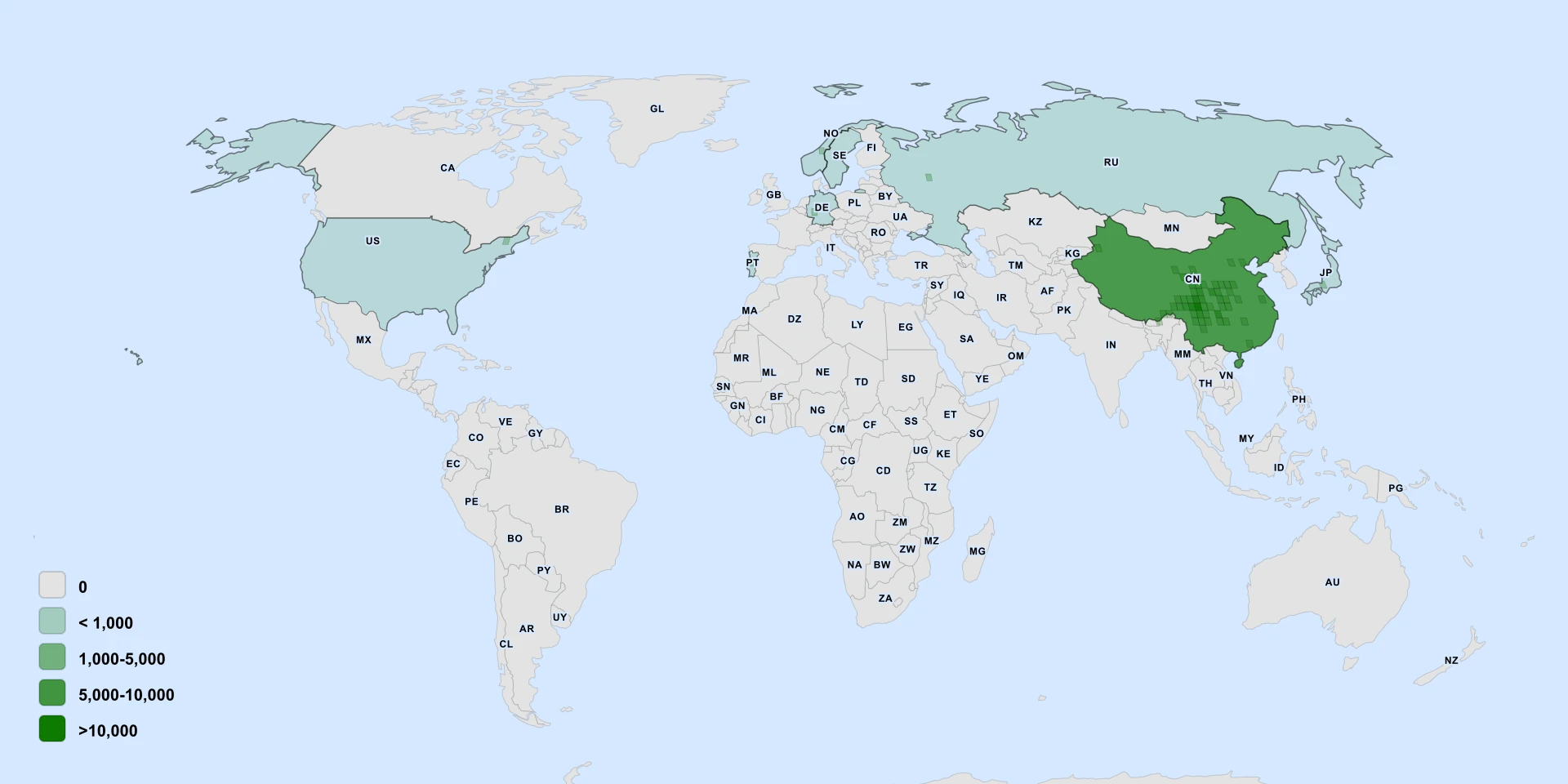 Distribution map for Aquilegia Ecalcarata (Aquilegia ecalcarata)