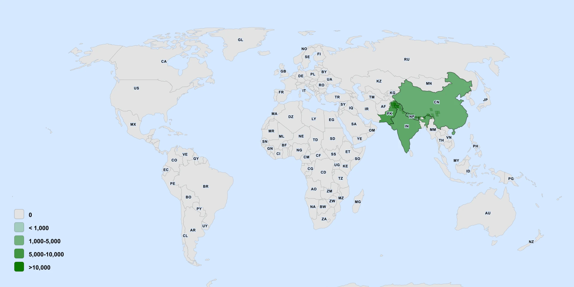 Distribution map for Arabis Pterosperma (Arabis pterosperma)