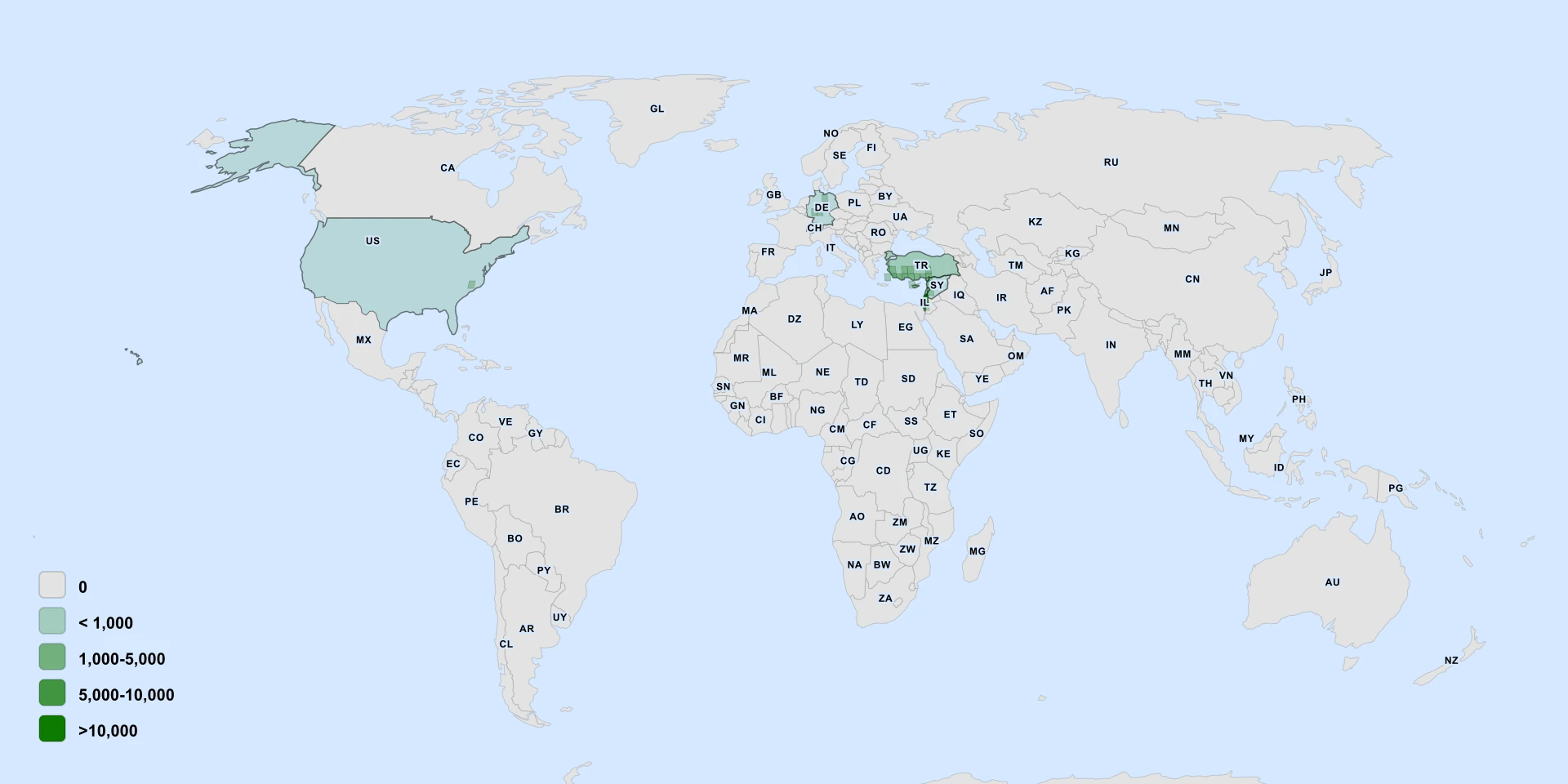 Distribution map for Dioscorides Arum (Arum dioscoridis)