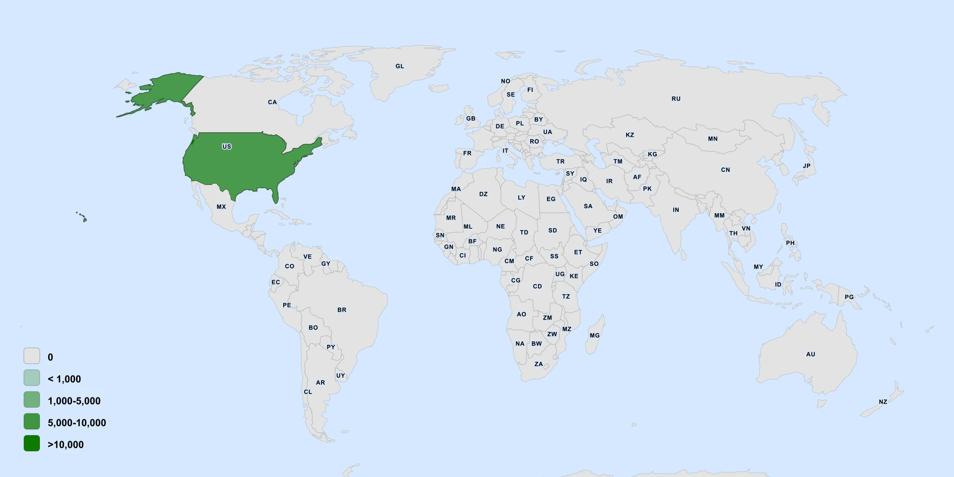 Distribution map for Saddle Mountain Saxifrage (Micranthes hitchcockiana)