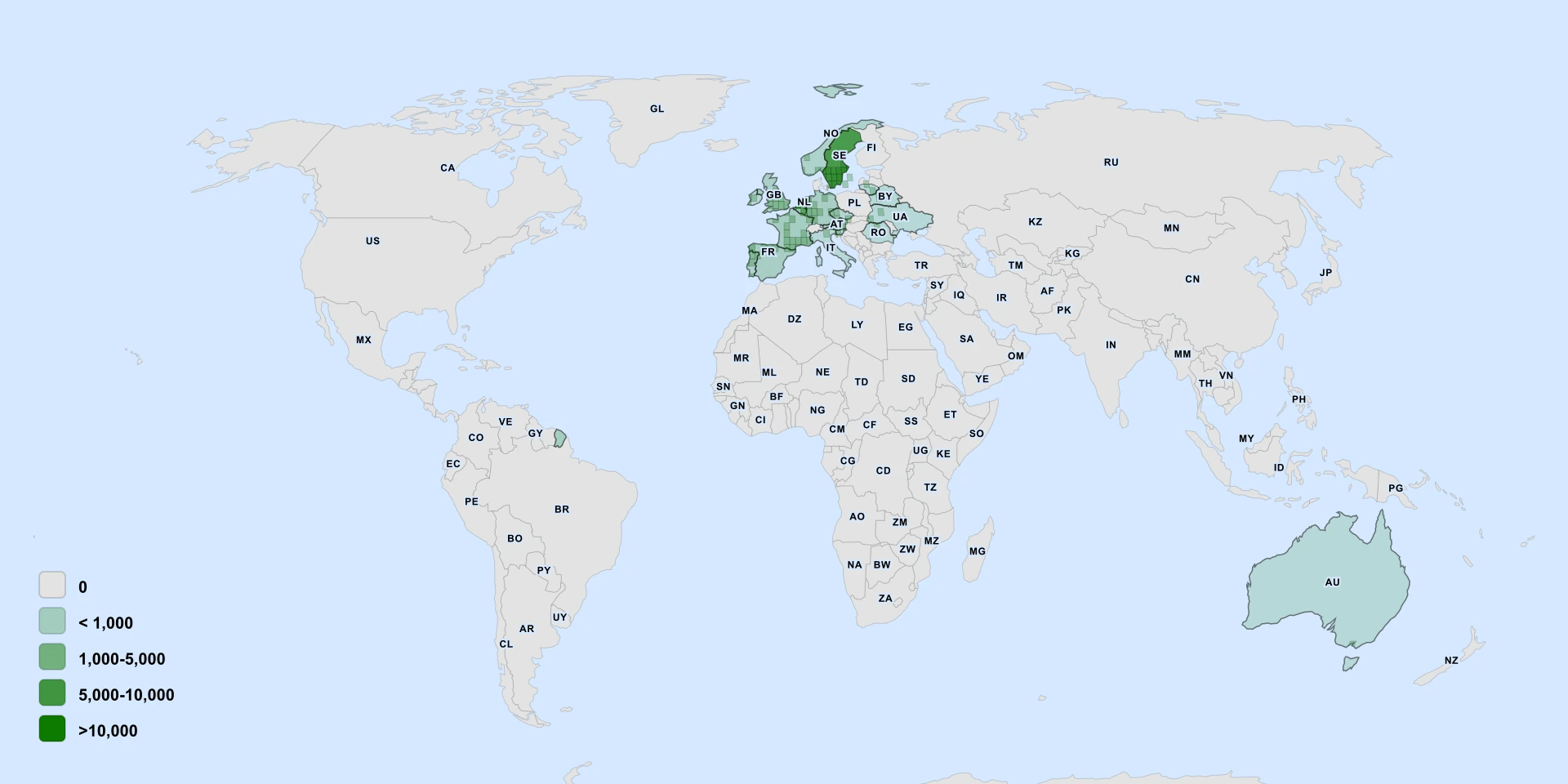 Distribution map for Common Milkwort (Polygala vulgaris)