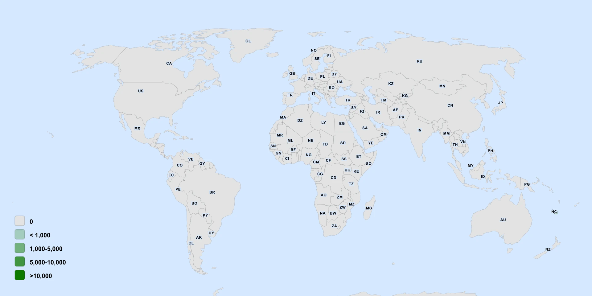 Distribution map for Zygogynum Comptonii (Zygogynum comptonii)